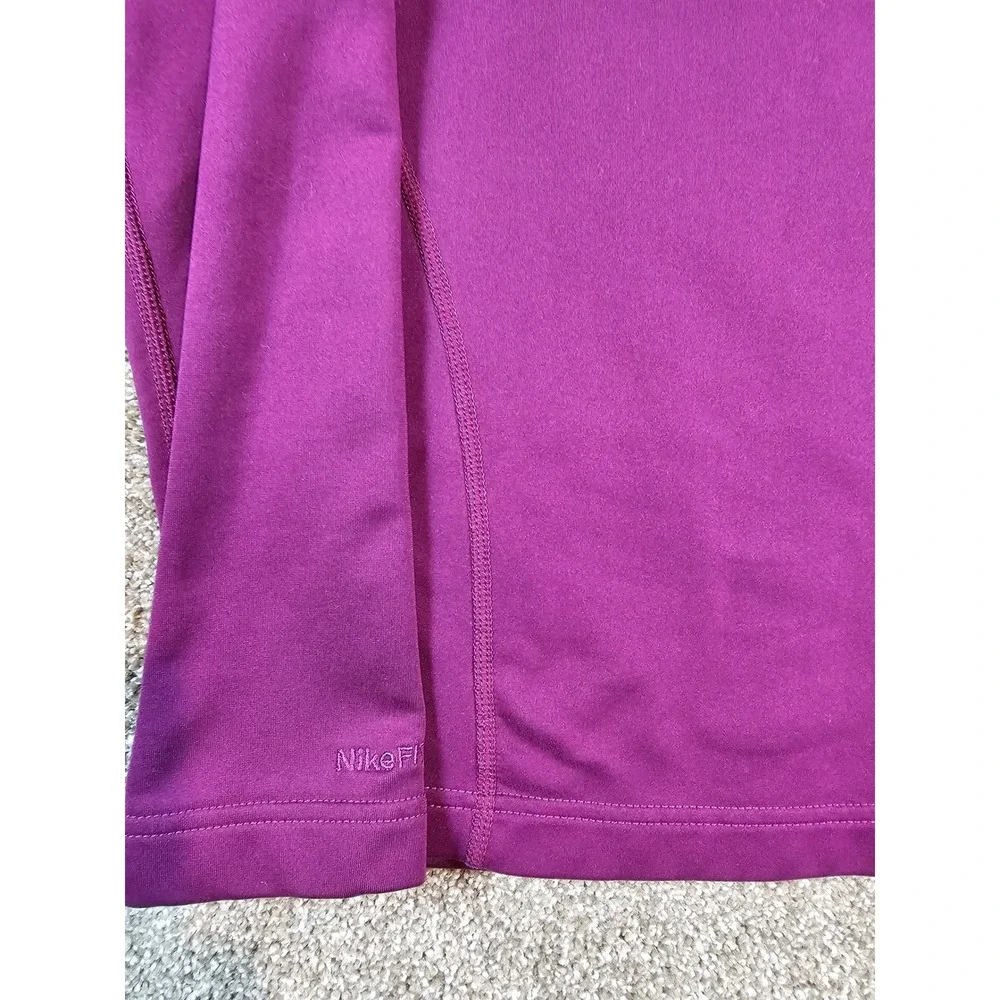 Nike Fit Dry Womens Quarter Zip Pullover Purple Running Top Size M Medium